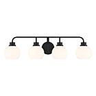 Savoy House M80082MBK 4-Lights 240W Matte Black Bathroom Vanity Light