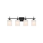 Savoy House M80085MBK 4-Lights 240W Matte Black Bathroom Vanity Light