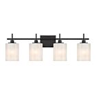 Savoy House M80085MBK 4-Lights 240W Matte Black Bathroom Vanity Light