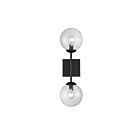 Savoy House Meridian M90001-BK 2-Lights Black Wall Sconce