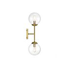 Savoy House Meridian M90001NB 2-Lights Natural Brass Wall Sconce