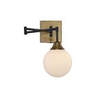 Savoy House Meridian M90006-79 1-Light Oiled Rubbed Bronze with Natural Brass Wall Sconce