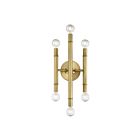 Savoy House Meridian M90018NB 6-Lights Natural Brass Wall Sconce