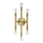 Savoy House Meridian M90018NB 6-Lights Natural Brass Wall Sconce