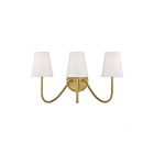 Savoy House Meridian M90056NB 3-Lights Natural Brass Wall Sconce