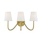 Savoy House Meridian M90056NB 3-Lights Natural Brass Wall Sconce