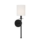Savoy House Meridian M90057MBK 1-Light Matte Black Wall Sconce