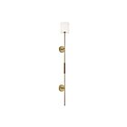 Savoy House Meridian M90063NB 1-Light Natural Brass with Leather Accent Wall Sconce