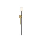 Savoy House Meridian M90069BNB 1-Light Black with Natural Brass Accents Wall Sconce