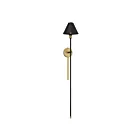 Savoy House Meridian M90070BNB 1-Light Black with Natural Brass Accents Wall Sconce