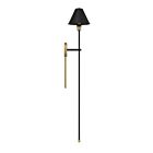 Savoy House Meridian M90070BNB 1-Light Black with Natural Brass Accents Wall Sconce