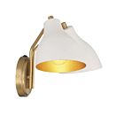 Savoy House Meridian M90075WHNB 2-Lights White with Natural Brass Wall Sconce