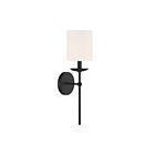 Savoy House Meridian M90079MBK 1-Light Matte Black Wall Sconce