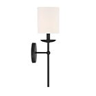 Savoy House Meridian M90079MBK 1-Light Matte Black Wall Sconce