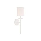 Savoy House Meridian M90079WH 1-Light White Wall Sconce