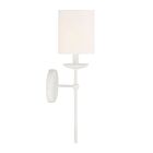Savoy House Meridian M90079WH 1-Light White Wall Sconce