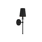 Savoy House Meridian M90084MBK 1-Light Matte Black Wall Sconce