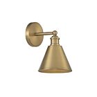 Savoy House Meridian M90087NB 1-Light Natural Brass Wall Sconce