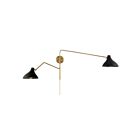 Savoy House Meridian M90088MBKNB 2-Lights Matte Black with Natural Brass Wall Sconce