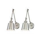 Savoy House Meridian M90089BN 2-Lights Brushed Nickel Wall Sconce