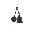 Savoy House M90089MBK 1-Light 60W Matte Black Wall Sconce
