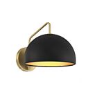 Savoy House Meridian M90094MBKNB 1-Light Matte Black with Natural Brass Wall Sconce