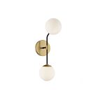 Savoy House Meridian M90098MBKNB 2-Lights Matte Black and Natural Brass Wall Sconce