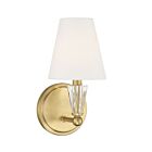 Savoy House Meridian M90102NB 1-Light Natural Brass Wall Sconce