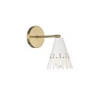 Savoy House Meridian M90103WHNB 1-Light White and Natural Brass Wall Sconce