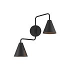 Savoy House M90111MBK 2-Lights 120W Matte Black Wall Sconce
