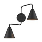 Savoy House M90111MBK 2-Lights 120W Matte Black Wall Sconce