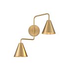 Savoy House M90111NB 2-Lights 120W Natural Brass Wall Sconce