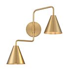 Savoy House M90111NB 2-Lights 120W Natural Brass Wall Sconce