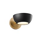 Savoy House M90113MBKNB 1-Light 60W Matte Black and Natural Brass Wall Sconce