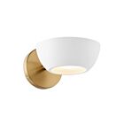 Savoy House M90113WHNB 1-Light 60W White and Natural Brass Wall Sconce