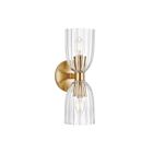 Savoy House M90121NB 2-Lights 120W Natural Brass Wall Sconce