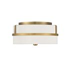Savoy House Meridian M60065NB 2-Lights 120W Natural Brass Flush Mount