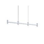 Sonneman 1784.16 4 Lights Bright Satin Aluminum 72W Systema Staccato Linear Pendant