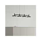 Sonneman 1785.25 5 Lights Satin Black 105W Systema Staccato Linear Pendant