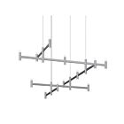 Sonneman 1788.16 28 Lights Bright Satin Aluminum 2352W Systema Staccato Offset Pendant