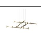 Sonneman 1791.14 28 Lights Painted Brass 2352W Systema Staccato Hash Pendant