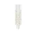 Sonneman 2012.38W-27 18-Lights 36W Satin Brass LED Chandelier