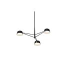 Sonneman 2033.25 3-Lights 9W Satin Black LED Chandelier