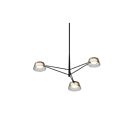 Sonneman 2033.25K 3-Lights 9W Satin Black LED Chandelier
