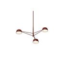 Sonneman 2033.73 3-Lights 9W Oxide Red LED Chandelier