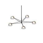 Sonneman 2035.25K 5-Lights 9W Satin Black LED Chandelier