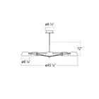 Sonneman 2035.25K 5-Lights 9W Satin Black LED Chandelier