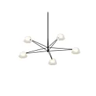 Sonneman 2035.25W 5-Lights 9W Satin Black LED Chandelier