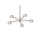 Sonneman 2035.73K 5-Lights 9W Oxide Red LED Chandelier