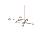 Sonneman 2036.73 6-Lights 9W Oxide Red LED Chandelier
